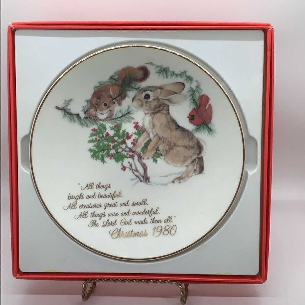 Winter Wonders Christmas Plate 1980